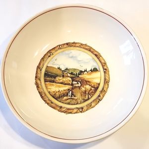 Over and Back large ceramic pasta bowl, made in Italy